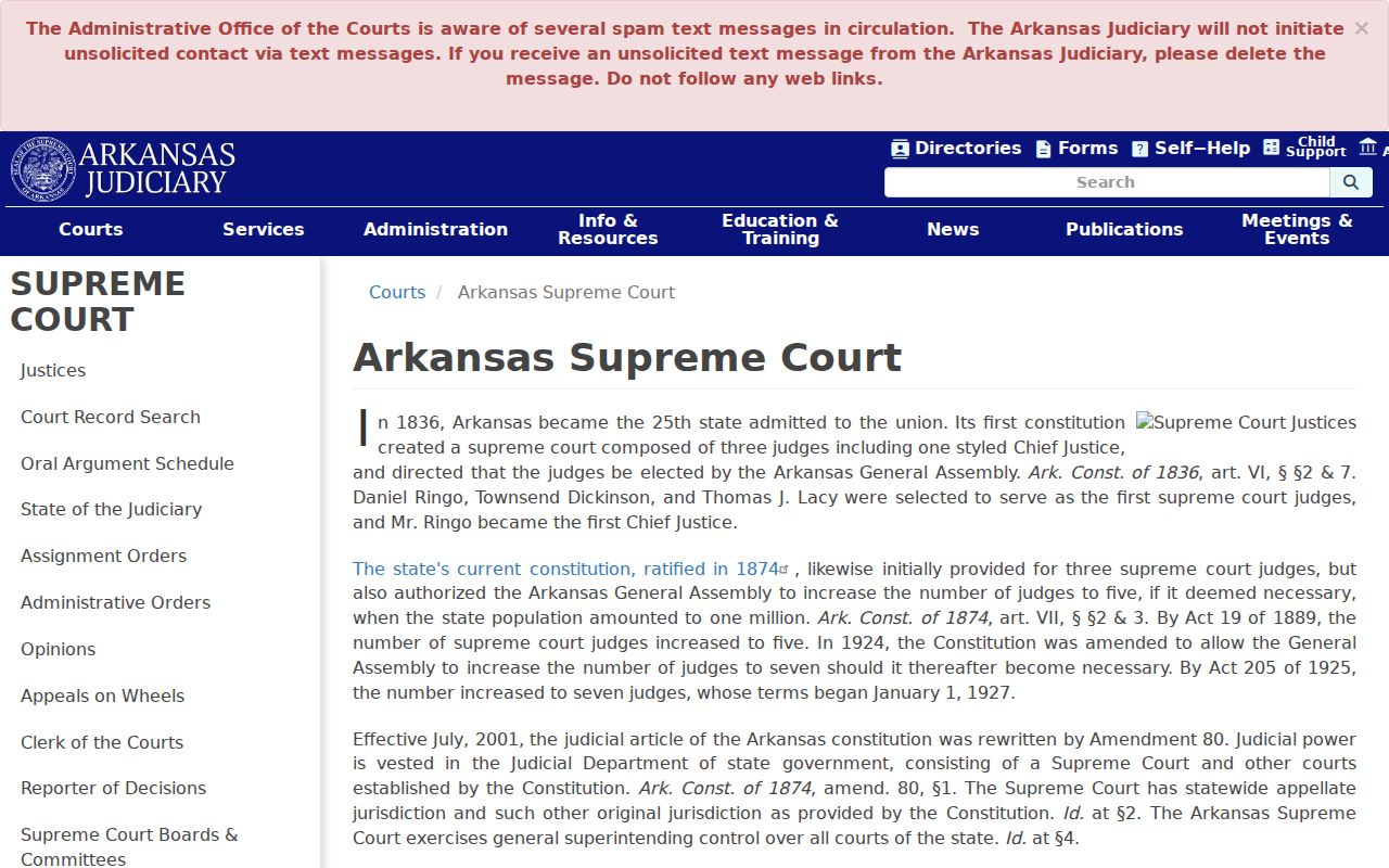 Woodruff County civil court dockets and Arkansas Supreme Court